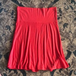 Coral drop waist skirt